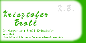 krisztofer broll business card
